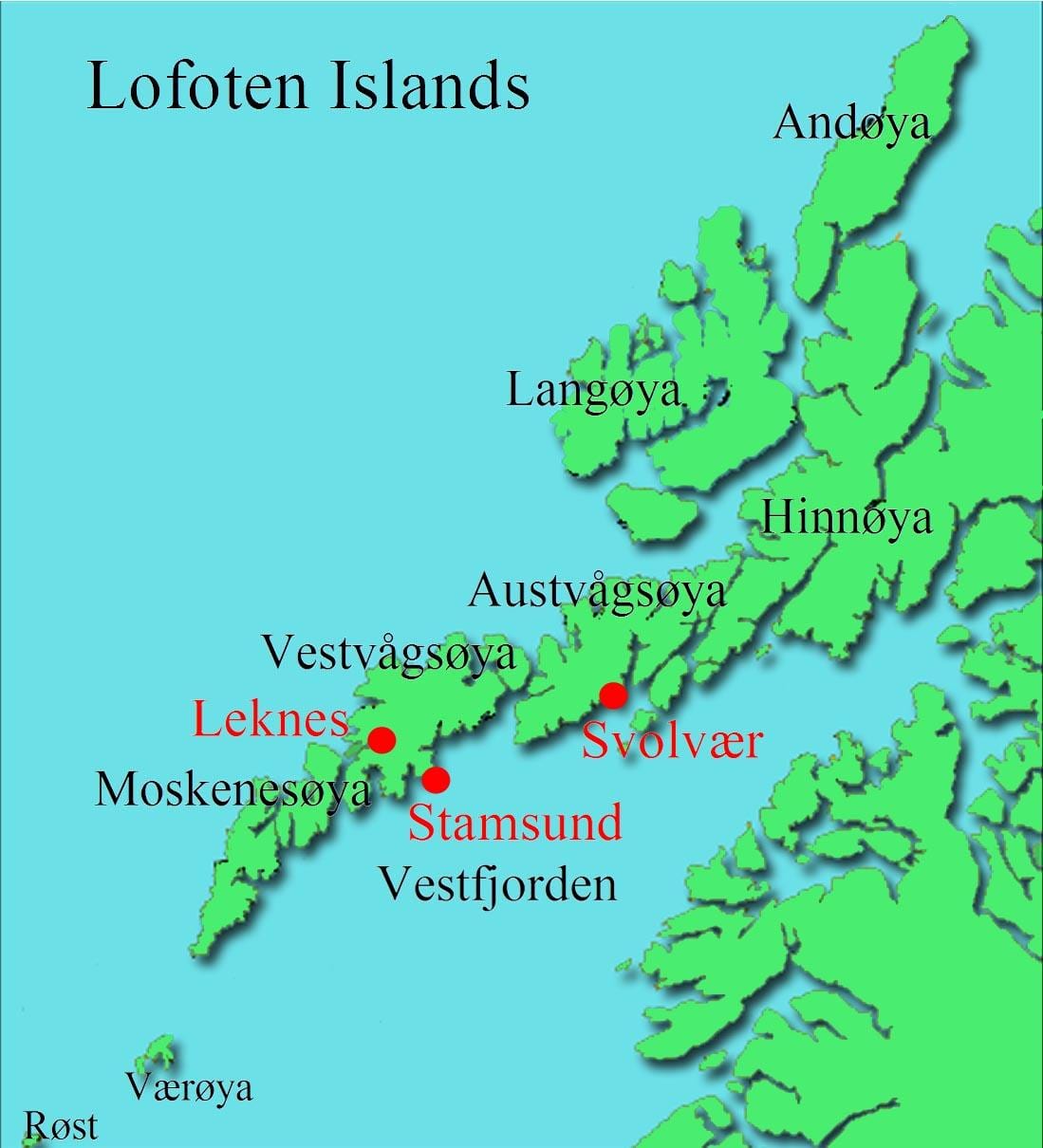 lofoten ದ್ವೀಪಗಳು ನಾರ್ವೆ ನಕ್ಷೆ