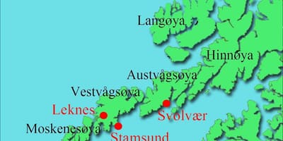 Lofoten ದ್ವೀಪಗಳು ನಾರ್ವೆ ನಕ್ಷೆ